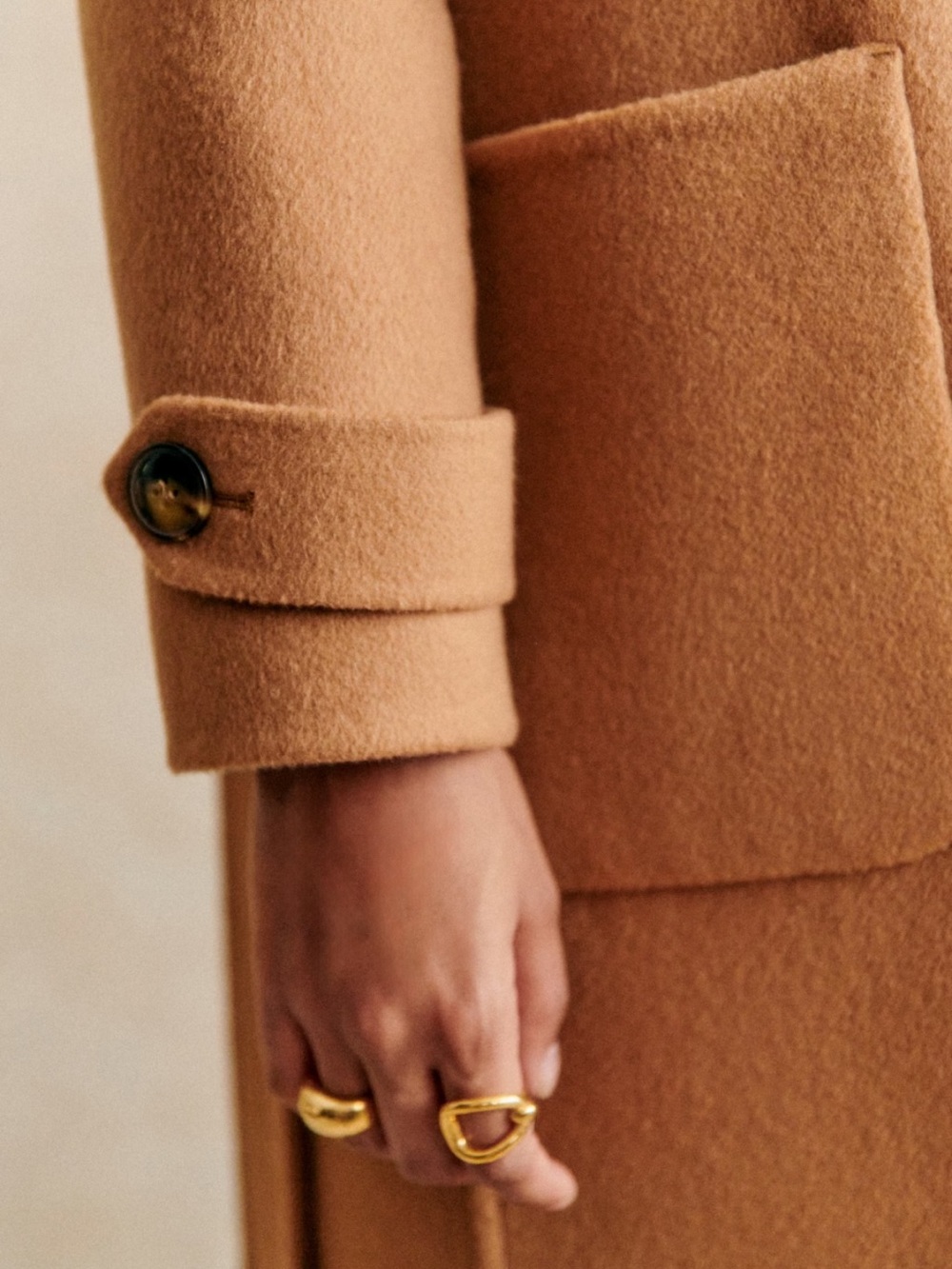 Sezane RICK COAT NWT in camel - Picture 4 of 4